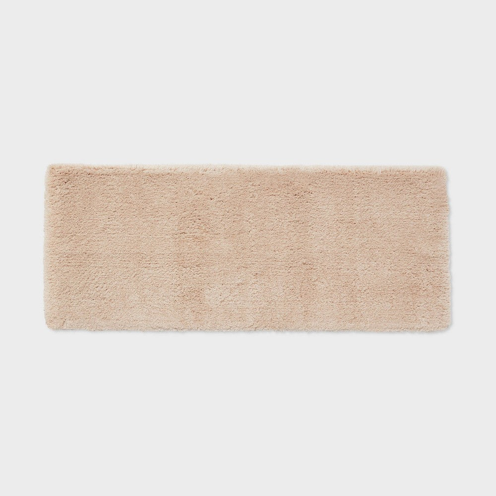 24"x 60" Spa Plush Bath Rug Almond - Threshold™