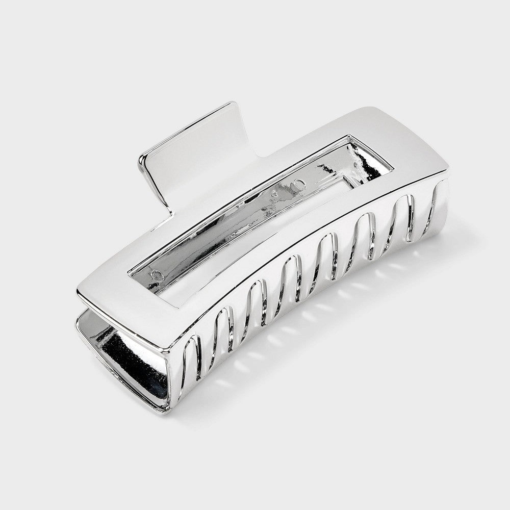 Universal Thread Jumbo Silver Hair Clip