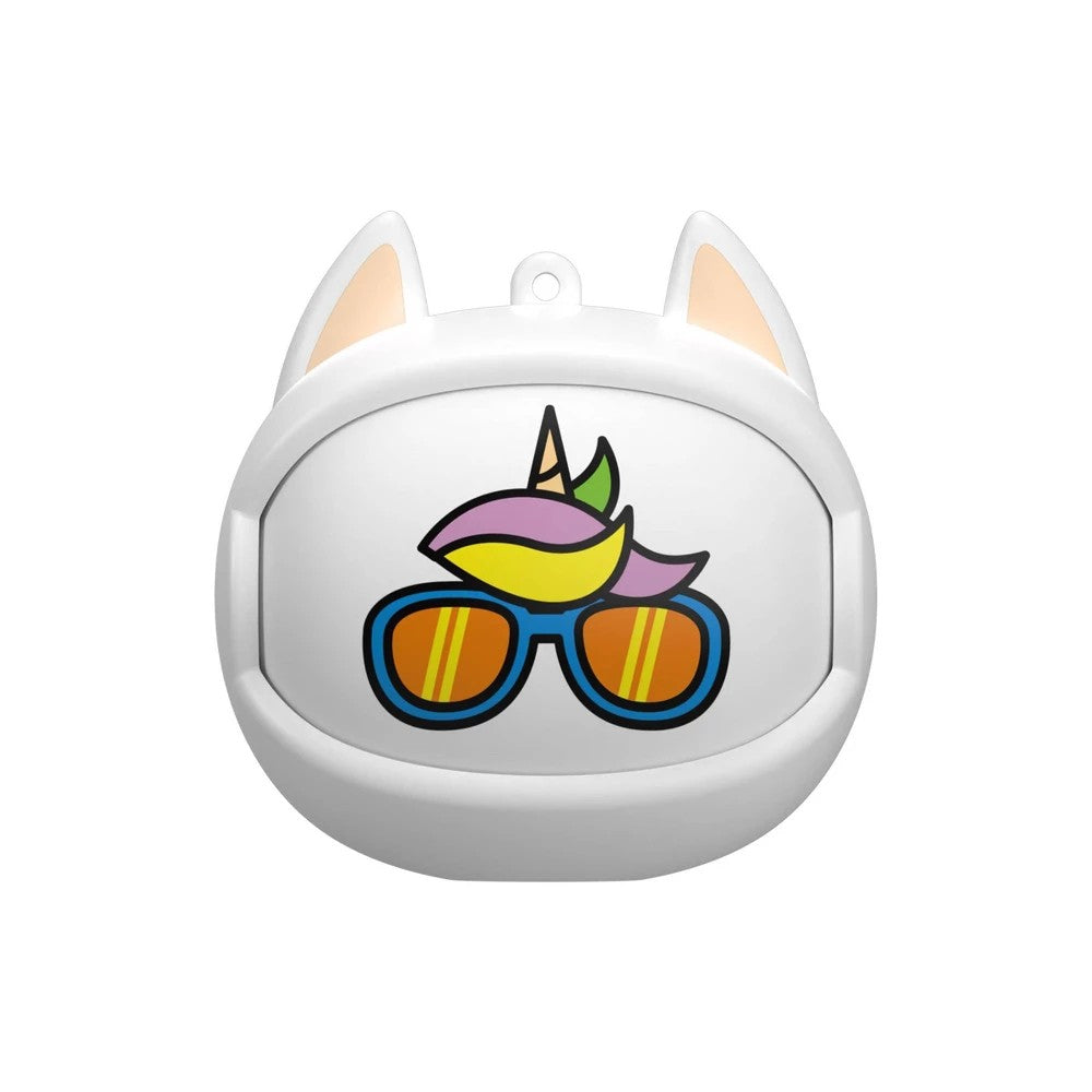 GEMS 'Unicorn' Spinning Animal Face TWS Earbuds - White
