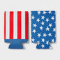 2pk Fabric Short Beverage Cooler Stripes and Fun - Sun Squad
