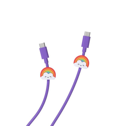 GEMS 3' 'Rainbow' Novelty USB-C Cables - Rainbow